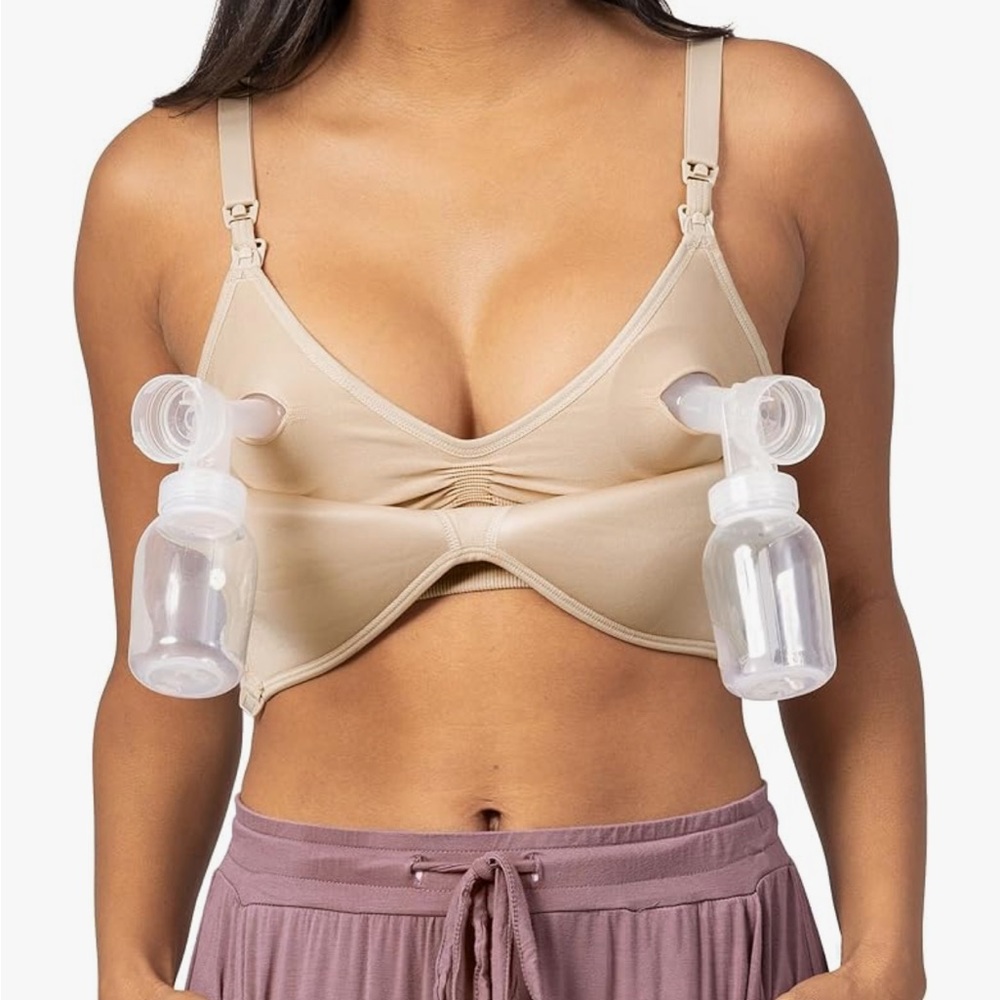 Kindred Bravely Beige Hands-Free Nursing and Pumping Bra